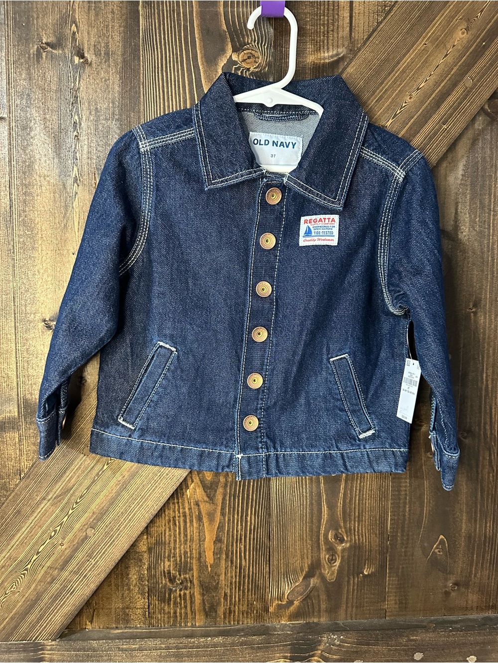 Old Navy Dark Blue Denim Jacket for Kids - Button Front
